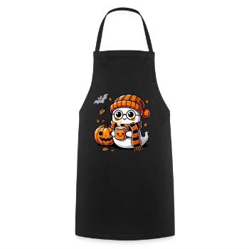 Halloween, Halloween Party, Coffee, Tea - Cooking Apron - black - Front - AI Model Male 185 dark (185cm)