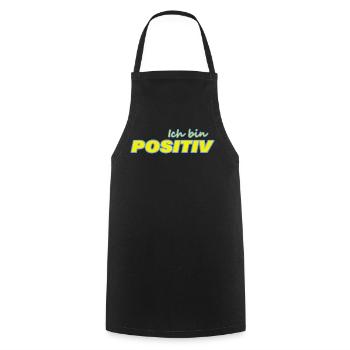 POSITIVE - Cooking Apron - black - Front - AI Model Male 185 dark (185cm)