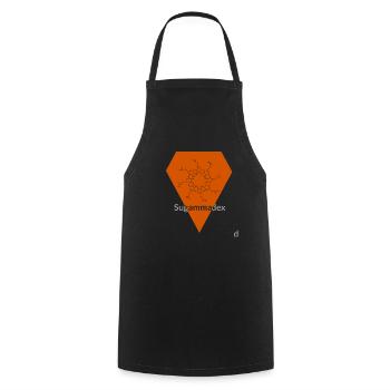 Sugammadex - Tablier de cuisine - noir - Devant - AI Model Male 185 dark (185cm)