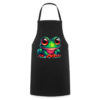 Grenouille - Tablier de cuisine - noir - Devant - AI Model Male 185 dark (185cm)