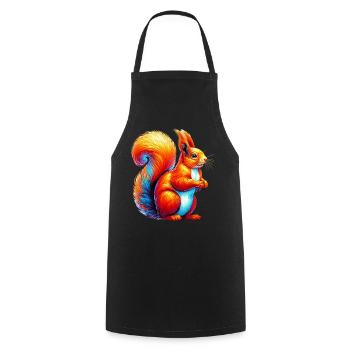 Squirrel - Cooking Apron - black - Front - AI Model Male 185 dark (185cm)