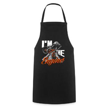 Je suis le moteur - Tablier de cuisine - noir - Devant - AI Model Male 185 dark (185cm)
