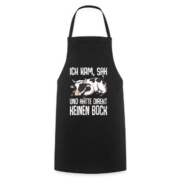 Je suis venu, j’ai vu et je n’en ai pas eu envie tout de suite - Tablier de cuisine - noir - Devant - AI Model Male 185 dark (185cm)
