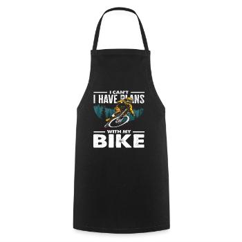 J’ai des projets avec mon vélo - Tablier de cuisine - noir - Devant - AI Model Male 185 dark (185cm)
