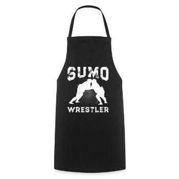 Lutte Sumo Combattant de Sumo Lutteur de sumo - Tablier de cuisine - noir - Devant - AI Model Male 185 dark (185cm)