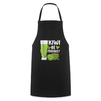 Kiwi be friends für einen Limonadenstand - Kochschürze - Schwarz - Vorne - AI Model Male 185 dark (185cm)