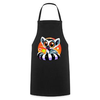 Lémurien - Tablier de cuisine - noir - Devant - AI Model Male 185 dark (185cm)