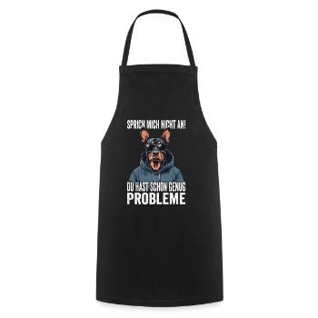 Ne me parlez pas, vous avez déjà assez de problèmes - Tablier de cuisine - noir - Devant - AI Model Male 185 dark (185cm)
