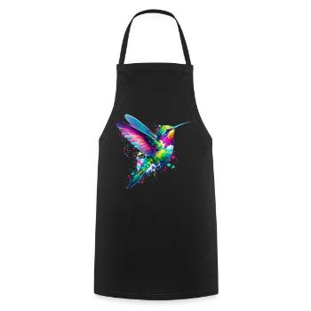 Kolibri - Kochschürze - Schwarz - Vorne - AI Model Male 185 dark (185cm)