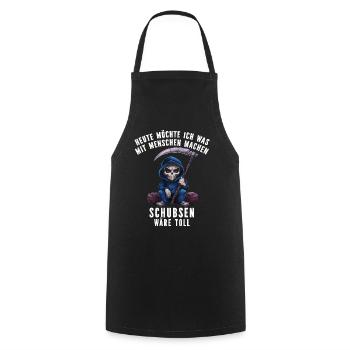 Naughty Irony Funny Work Funny Sarcasm Antisocial - Cooking Apron - black - Front - AI Model Male 185 dark (185cm)