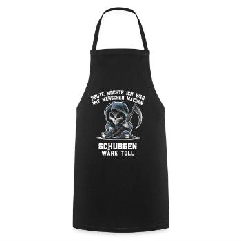 Naughty Irony Funny Work Funny Sarcasm Antisocial - Cooking Apron - black - Front - AI Model Male 185 dark (185cm)
