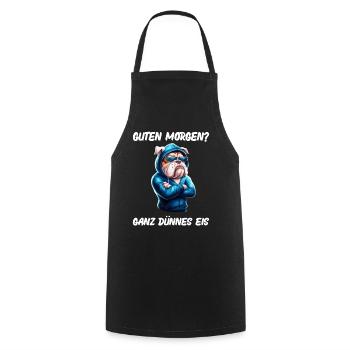 Chien Tshirt Drôle Drôle Humour Sarcasme Bureau - Tablier de cuisine - noir - Devant - AI Model Male 185 dark (185cm)