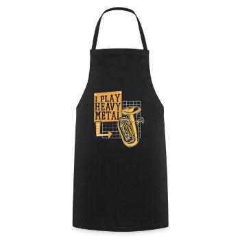 Je joue du heavy metal Euphoniste Euphoniste Joueur - Tablier de cuisine - noir - Devant - AI Model Male 185 dark (185cm)