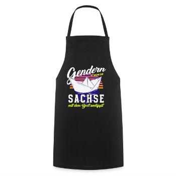 Gendern Tshirt Men Women Funny Funny Saying - Cooking Apron - black - Front - AI Model Male 185 dark (185cm)