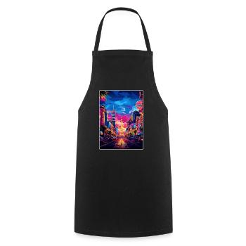 Las Vegas Nevada Reise Poster Souvenir Farbe WPA - Kochschürze - Schwarz - Vorne - AI Model Male 185 dark (185cm)