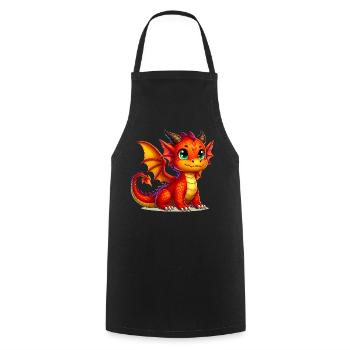 Dragon - Cooking Apron - black - Front - AI Model Male 185 dark (185cm)