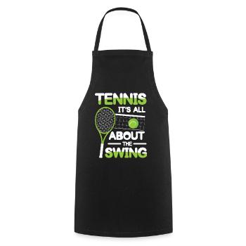 Tennis It's All About The Swing - Kochschürze - Schwarz - Vorne - AI Model Male 185 dark (185cm)
