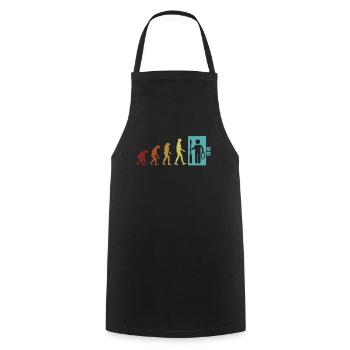 Elevator Technician Evolution Inspector Elevator - Cooking Apron - black - Front - AI Model Male 185 dark (185cm)