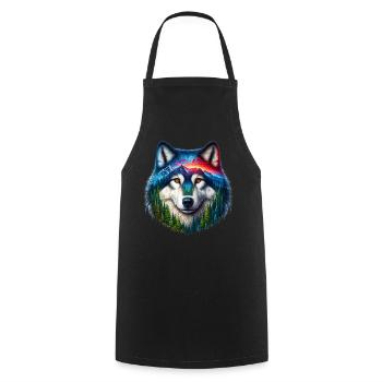 Loup - Tablier de cuisine - noir - Devant - AI Model Male 185 dark (185cm)