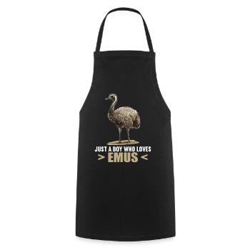 Emus Emu - Cooking Apron - black - Front - AI Model Male 185 dark (185cm)