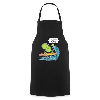 Life Is Better With A Wave Surfer Frog Surfing - Cooking Apron - black - Front - AI Model Male 185 dark (185cm)