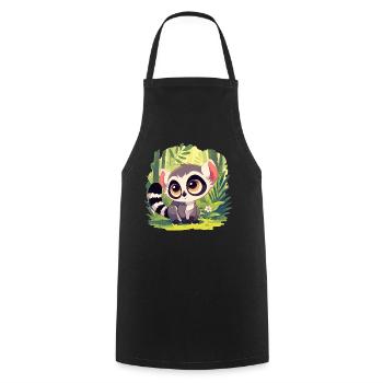 Lémuren Lémuriens Lémurien - Tablier de cuisine - noir - Devant - AI Model Male 185 dark (185cm)