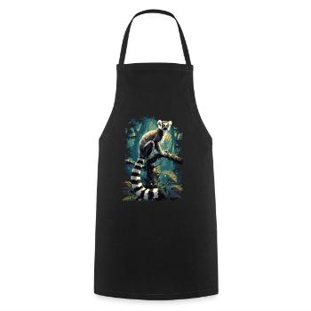 Lémuren Lémuriens Lémurien - Tablier de cuisine - noir - Devant - AI Model Male 185 dark (185cm)