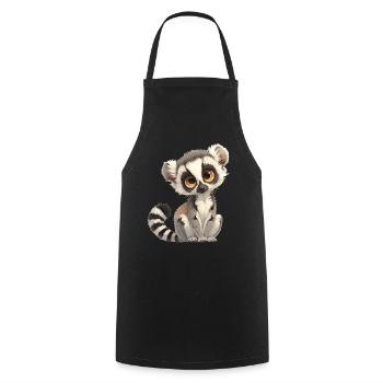 Lémuren Lémuriens Lémurien - Tablier de cuisine - noir - Devant - AI Model Male 185 dark (185cm)