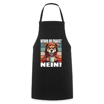 Bevor Du Fragst Nein Lustiger Spruch Hund - Kochschürze - Schwarz - Vorne - AI Model Male 185 dark (185cm)