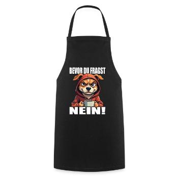 Bevor Du Fragst Nein Lustiger Spruch Hund - Kochschürze - Schwarz - Vorne - AI Model Male 185 dark (185cm)