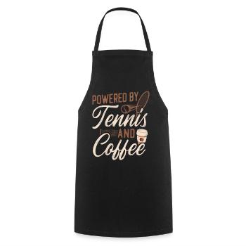 Funny Tennis Player Racket Coffee - Kochschürze - Schwarz - Vorne - AI Model Male 185 dark (185cm)