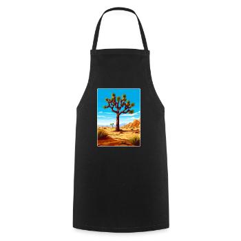 Joshua Tree Nationalpark Kalifornien Reiseposter - Kochschürze - Schwarz - Vorne - AI Model Male 185 dark (185cm)