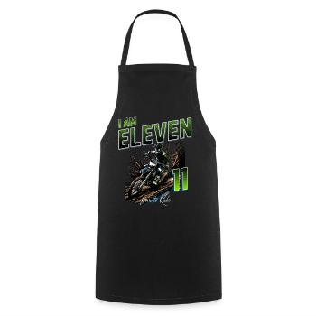 Motocross 11th Birthday - Cooking Apron - black - Front - AI Model Male 185 dark (185cm)
