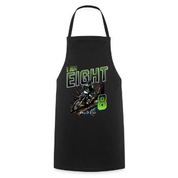 Motocross 8th Birthday - Cooking Apron - black - Front - AI Model Male 185 dark (185cm)