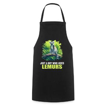 Lémuren Lémuriens Lémurien - Tablier de cuisine - noir - Devant - AI Model Male 185 dark (185cm)