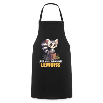Lémuren Lémuriens Lémurien - Tablier de cuisine - noir - Devant - AI Model Male 185 dark (185cm)