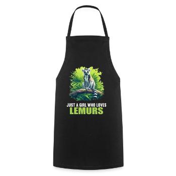 Lémuren Lémuriens Lémurien - Tablier de cuisine - noir - Devant - AI Model Male 185 dark (185cm)