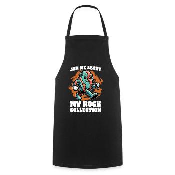 Posez-moi des questions sur ma collection de minéraux - Tablier de cuisine - noir - Devant - AI Model Male 185 dark (185cm)