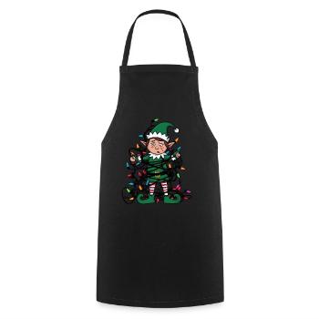 Elfen Ugly Christmas Weihnachten Xmas Santa Claus - Kochschürze - Schwarz - Vorne - AI Model Male 185 dark (185cm)