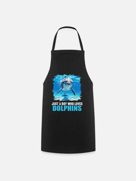 Dolphin Delfine Delfin - Kochschürze - Schwarz