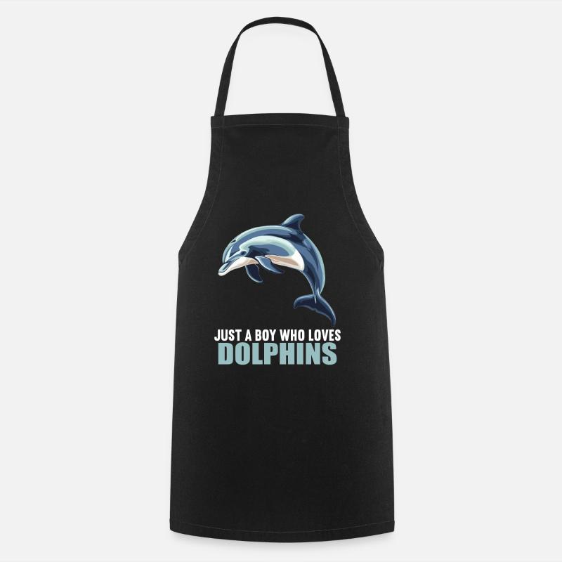 Dolphin Delfine Delfin - Kochschürze - Schwarz