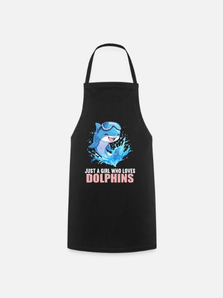 Dolphin Delfine Delfin - Kochschürze - Schwarz