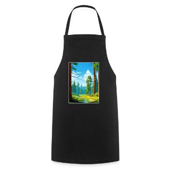 Sequoia Nationalpark Kalifornien Reiseposter WPA - Kochschürze - Schwarz - Vorne - AI Model Male 185 dark (185cm)