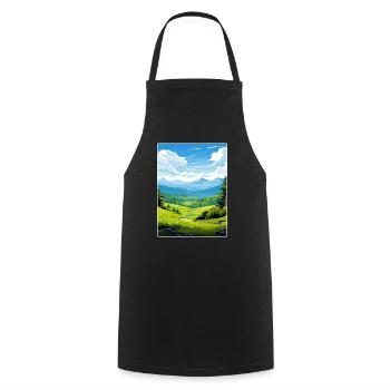 Great Smoky Mountains National Park Travel Poster - Cooking Apron - black - Front - AI Model Male 185 dark (185cm)