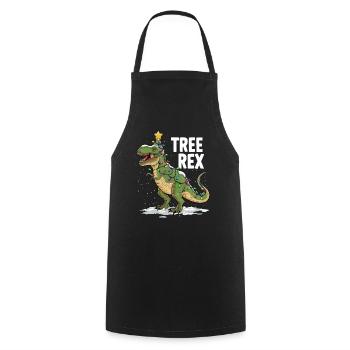 Dino Trex Ugly Christmas Weihnachten Xmas Bier - Kochschürze - Schwarz - Vorne - AI Model Male 185 dark (185cm)