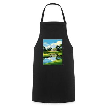 Augusta Golf Course Vintage Voyage Poster Souvenir - Tablier de cuisine - noir - Devant - AI Model Male 185 dark (185cm)