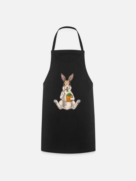 Hase Pommes frites - Kochschürze - Schwarz