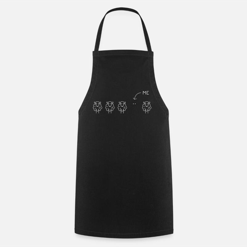 Déclaration drôle d’illustration de Black Sheep - Tablier de cuisine - noir
