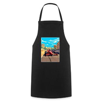 Barcelona Circuit Motorsport Race Spain Travel WPA - Cooking Apron - black - Front - AI Model Male 185 dark (185cm)