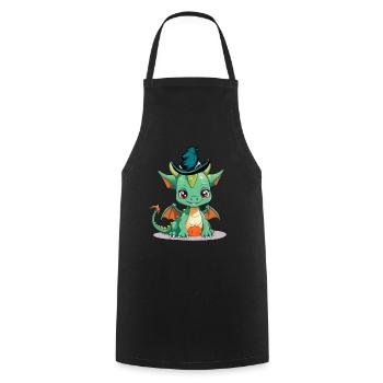 Halloween Dragon Dragon Pumpkin Kids Child Baby - Cooking Apron - black - Front - AI Model Male 185 dark (185cm)
